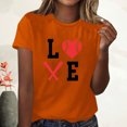 thumbnail image 2 of Blusa informal de manga corta con cuello redondo y estampado suelto de verano para mujer con estilo OAVQHLG3B Store  lin121212, 2 of 4
