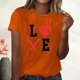 thumbnail image 2 of Blusa informal de manga corta con cuello redondo y estampado suelto de verano para mujer con estilo OAVQHLG3B Store  lin121212, 2 of 4