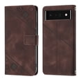 thumbnail image 2 of Compatible with Google Pixel 6 Pro Classic Embossed PU Leather Case with Card Holder Shockproof Cover, 2 of 5