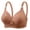 Brown, variant on Wireless Bras for Women Plus Size Breathable Daily Underwear Small Print Bra Pink XS-4XL