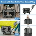 thumbnail image 5 of Gymax Cat Carrier with Wheels Large Rolling Cat Dog Carrier w/Telescopic Handle Grey, 5 of 10