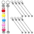 thumbnail image 1 of KAKOWELY 10 Pcs Beadable Keychains Beaded Keychain Blanks Keychain Bars Keychain Making Supplies For Crafts Pendants Making,3.39"X0.28"X0.28", 1 of 5