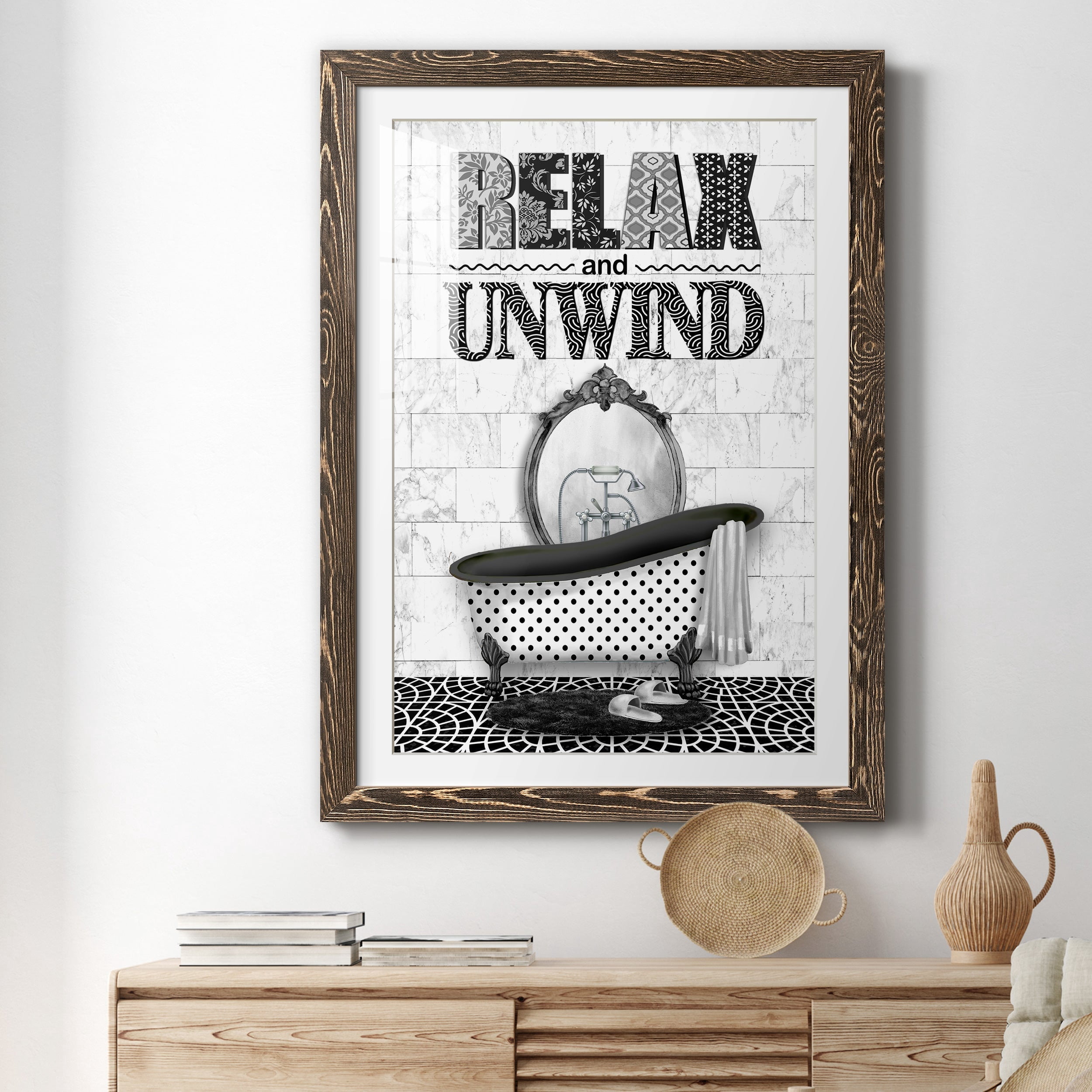 Relax and Unwind - Premium Framed Print - Distressed Barnwood Frame - Ready to Hang