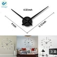 thumbnail image 3 of Deago 15.7" x 15.7" Silver Analog Round Wall Clock, 3 of 8