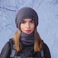 thumbnail image 5 of Winter Set with Roll Up Beanie Scarf Wrap 2 in 1 Hat Function Versatility Hat Scarf, 5 of 5