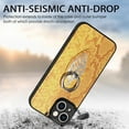thumbnail image 5 of Allytech Python Pattern Phone Case for Apple iPhone 14 Pro (6.1", 2022), 360° Rotatable Ring Holder Kickstand [Support Car Mount] Full Camera Lens Protection Drop Protection Luxury Case Cover, Yellow, 5 of 12