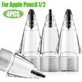 thumbnail image 2 of Replacement Tips For Apple Pencil 1 2 Drawing Stylus Pen Transparent HB Nib For iPencil 1st 2nd Generation Accessories 4X Clear A, 2 of 6