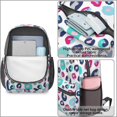 thumbnail image 4 of Blue and Pink Leopard Print 17" School Backpacks for Teens,Waterproof Oxford Fabric,S-Shape Padded Straps for School,Travel,Hiking,Camping, 4 of 6