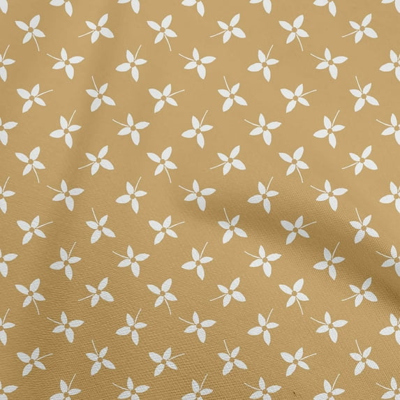 oneOone Velvet Light Brown Fabric Florals Sewing Material Print Fabric By The Yard 58 Inch Wide