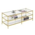 thumbnail image 2 of Convenience Concepts Royal Crest 3 Tier Glass Coffee Table, Glass/Gold, 2 of 5