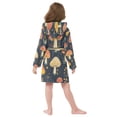 thumbnail image 7 of FORMRS Kids Bathrobe Unisex Hooded Robe Toddler Pajamas Sleepwear, Size 10-12T, Black Mushroom Pattern, 7 of 7