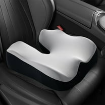 Memory Foam Car Seat Cushion for Back Pain Relief – 2025 Upgraded Car Cushions for Driving & Tailbone Pain. Non-Slip Pressure Relief Seat Pad for Truck Driver Essentials with Extra Cover (Grey)