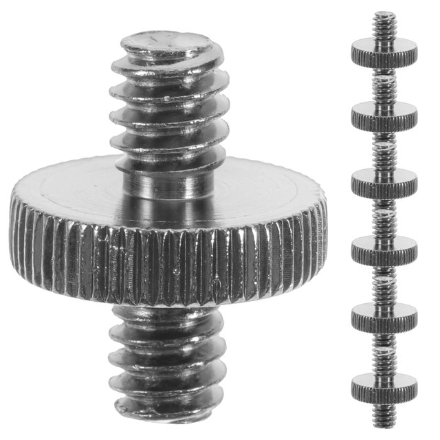 20 piezas de tornillos de fijación para cámara, adaptadores de trípode, tornillos de doble cabeza, montaje de 1/4, hierro galvanizado dedicado