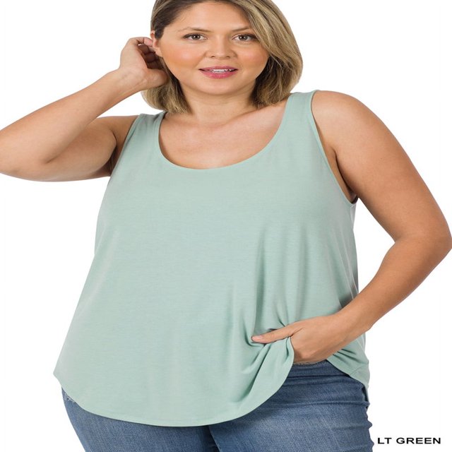 CHOK Blouse Sans Manches à Encolure Décontractée pour Femmes et Plus, Ourlet Rond