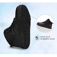 thumbnail image 4 of LUCKY STEP Fashion Hook and Loop High Top Sneakers Casual Walking Shoes,All Black,Womens, 4 of 10