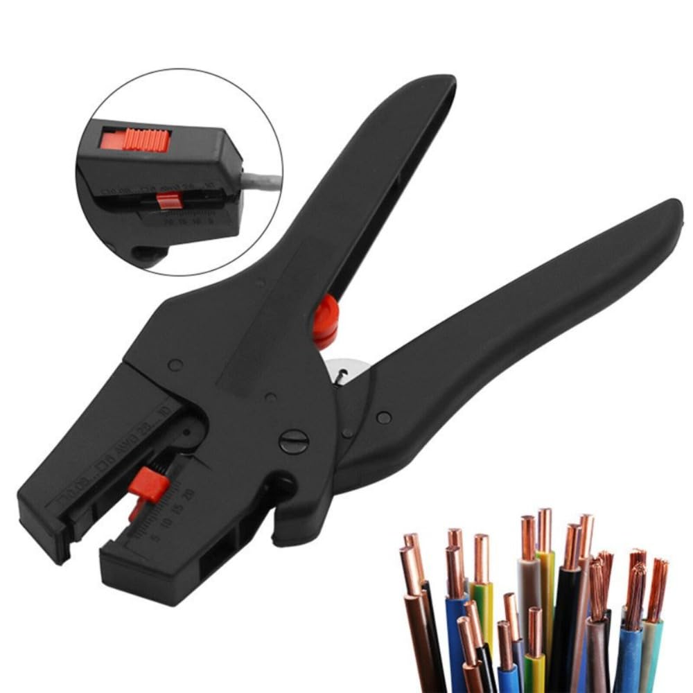 Automatic Wire Stripper, Portable Wire Cutters With Replaceable Blades, Plastic Jaws, Length Limiters Multi Functional Durable Wire Stripping Pliers Tool