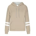 thumbnail image 4 of Gytharion Womens Hooded Sweatshirts Fall Loose Casual Long Sleeve Pullover Top with Pocket Fashion Stripe Printed Drawstring Hoodies for Women, 4 of 5