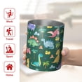 thumbnail image 5 of 12oz Coffee Tumblers Green Dinosaurs Palms Volcanoes Pattern Stainless Steel Vacuum Insulated Travel Tumbler Coffee Cups Mug with Lid and Straw with Cleaning Brush for Cold & Hot Drinks, 5 of 5