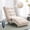 Beige, variant on Harper & Bright Designs Linen Chaise Lounge Chair, Fixed-Back Upholstered Lounge Chair Indoor, Modern Armless Recliner Sofa, Stuffed Sleeper Chair with Vibration for Living Room Bedroom, Blue