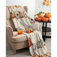 thumbnail image 3 of Fall Pumpkin Sunflower Flannel Blanket for Bed,Travel and Camping, Thanksgiving Autumn Super Soft Cozy Blanket for All Seasons 40"x60", 3 of 6
