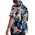 thumbnail image 3 of Football Men's Button Down Hawaiian Poplin Shirt Summer Beach Printed Casual Short Sleeve Unisex Shirts, 3 of 6