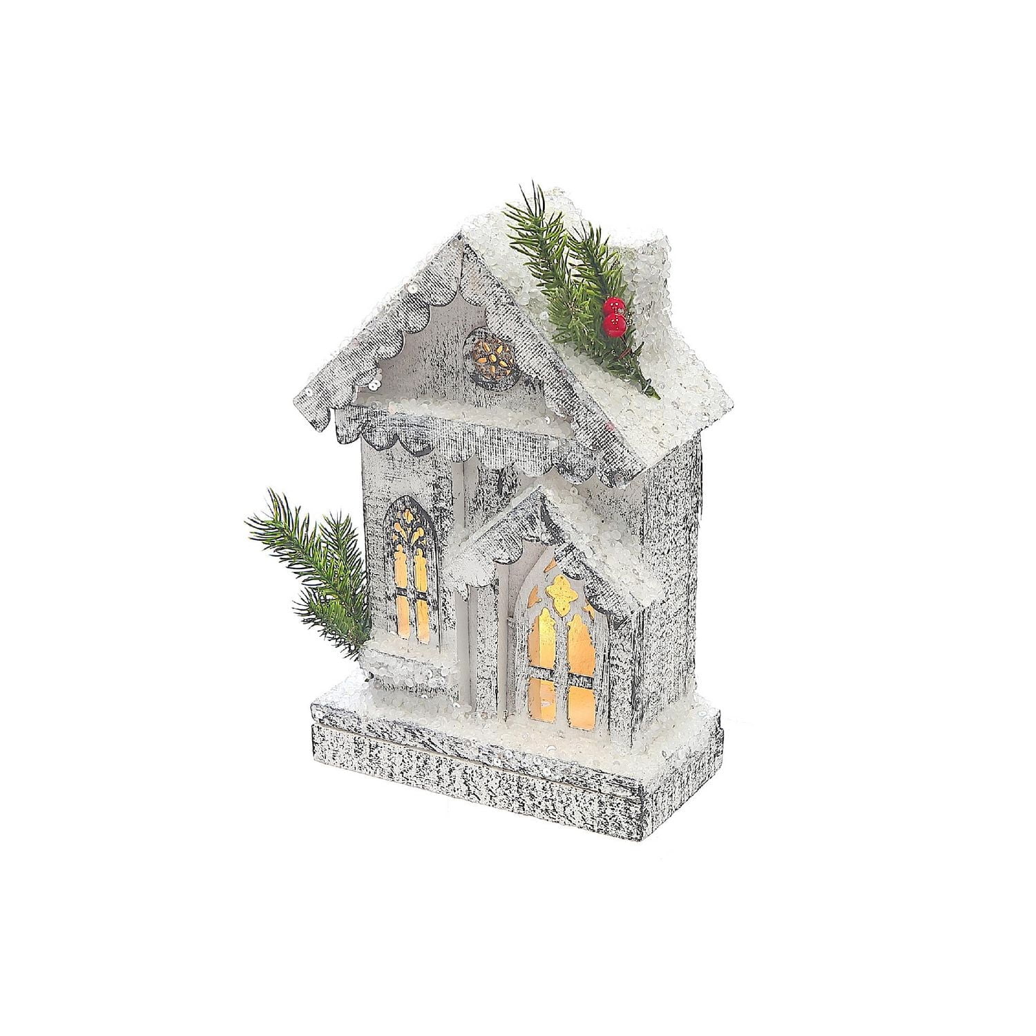 Christmas Led Snow Covered House 11"