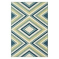 thumbnail image 2 of Momeni Indoor/Outdoor Geometric Modern/Contemporary Area Rugs, Blue/White, 6'7" X 9'6", 2 of 11
