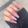 thumbnail image 1 of 20pcs/Box Hit Color False Nail Long French Fake Nails Detachable Ballet Coffin Nail Tips With Rhinestones Press on Nail Art Tool (SCJP1163-B3), 1 of 1