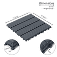 thumbnail image 4 of Aukfa 44 Pack Interlocking Deck Tiles, 12"X12" Waterproof Outdoor Flooring for Patio, Garden, Deck, Poolside, Backyard, Gray, 4 of 8