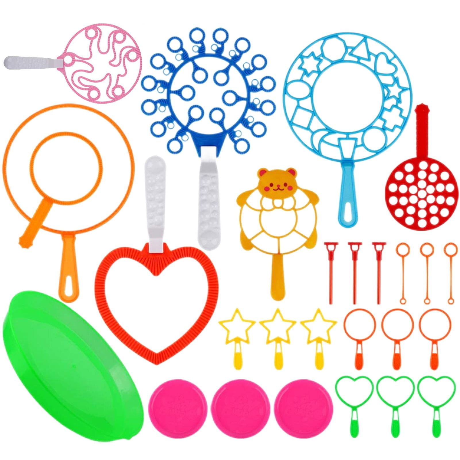 Bulk Bubble Wand SetBig Bubble Wands for KidsBubble Toys for Toddlers Age 15,Party Favor Set
