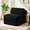 Black, variant on Neche Single Corduroy Convertible Sleeper Sofa - Folding, Pillow Included, Back Support, Portable for Living Room & Bedroom, Navy