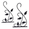 thumbnail image 1 of Ganchos para cesta colgante, 2 piezas, soporte para cesta colgante, resistente, resistente al óxido, duradero, arte del hierro, ganchos para colgar maceteros al aire libre (negro), 1 of 5