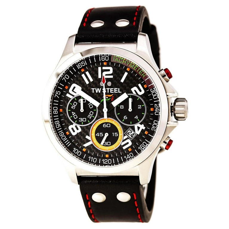 TW432 Men's Sahara Force India Chronograph Black Leather Strap