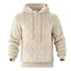 thumbnail image 3 of Blusa de manga larga con capucha para hombre, jersey de color liso, forro polar, bolsillo con cordón, sudadera de manga larga con capucha, blusa de poliéster para hombre, 3 of 7