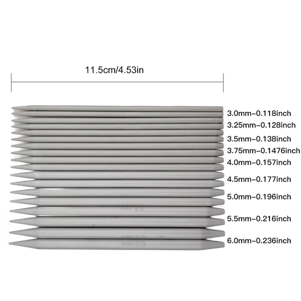 Geemin Short Round Knitting Needle 3.0-6.0mm Interchangeable Circular Knitting Needle Set with Case & Accessories for Knitting