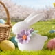 thumbnail image 4 of Uuiauoio 1 pc Mini Ceramic Rabbit Figurines, Porcelain Easter Bunny Decorations for Home, Tabletop Ornament, Tea Ceremony Pet, 4 of 6