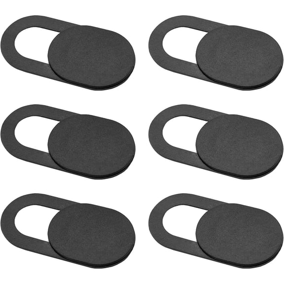 [6 Pack] Webcam Cover, Ultra Thin Slide Camera Blocker Privacy Cover for Laptop MacBook Air Pro iPad iPhone Echo PS4 Tablet –Black