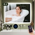 thumbnail image 4 of STARLEAD 40"x28" LED Bathroom Mirror with Bluetooth, Anti-Fog, 3 Color Dimmable Light, Tempered Glass, Wall-Mounted, 4 of 7