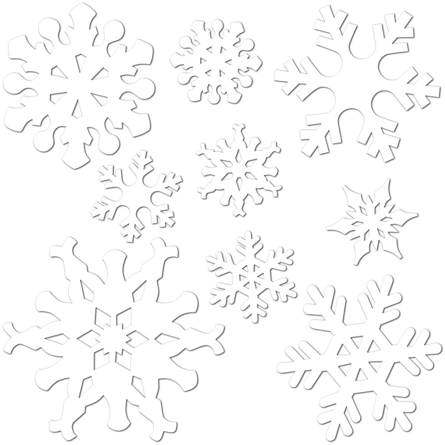 Club Pack Of 216 Snowflake Christmas Party Cutout Decorations 12