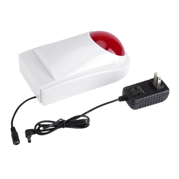 Wireless External Outdoor Waterproof LED Flash Strobe Sound Alarm Security System US Plug 100-240V