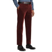 New Brooks Brothers Mens Clark Fit Stretch Corduroy Pants Deep Red,33x30, 12153-1