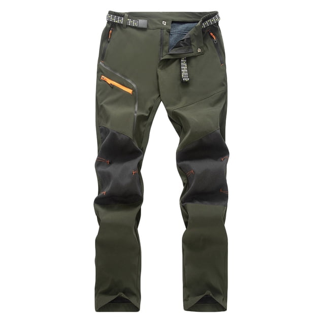Pantalons de Survêtement pour Hommes Décontractés Mode Patchwork Solide Poches Zippées Pantalons Vert Armée G