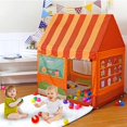 thumbnail image 2 of Tienda de campaña portátil para niños, juego de juguete, castillo plegable de princesa Príncipe (marrón) Likrtyny juguetes de los niños, 2 of 9