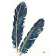 thumbnail image 4 of Gango Home Decor Contemporary Gold Feathers III & IV Indigo Crop; Two 11x14in Art Prints in Distressed White Frames, 4 of 6