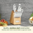 thumbnail image 5 of Cuisinart Classic Forged Triple Rivet 15-Piece Cutlery Set with Block, White and Stainless, C77WTR-15P, 5 of 12