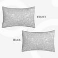 thumbnail image 4 of Bingfone Silver Glitter Standard Size Pillowcase, Long Staple Pure Cotton Envelope Closure Pillow Cover,16"X24", 4 of 9