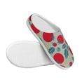 thumbnail image 3 of Rateoe Tomato Print Women's Men's Cotton Knit Slippers Lightweight Memory Foam Indoor House Shoes with Anti-Skid Sole-40/41, 3 of 7