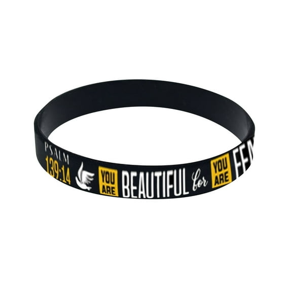 Silicone Wristbands for Men and Women | Inspirational Verses Rubber Bracelets | Motivational Colorful Soft Gel Wristbands