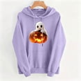 thumbnail image 5 of Molidfa Womens Glowing Pumpkin Hoodie Cute Ghost Halloween Graphic Oversized Top, 5 of 5