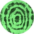 thumbnail image 1 of Ahgly Company Indoor Round Abstract Emerald Green Modern Area Rugs, 7' Round, 1 of 4